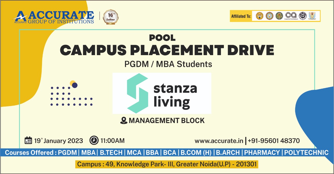 Pool Campus Placement Drive-Stanza Living